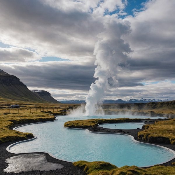Où séjourner en Islande pour des vacances avec des excursions pour découvrir les geysers et des bains dans des sources chaudes?