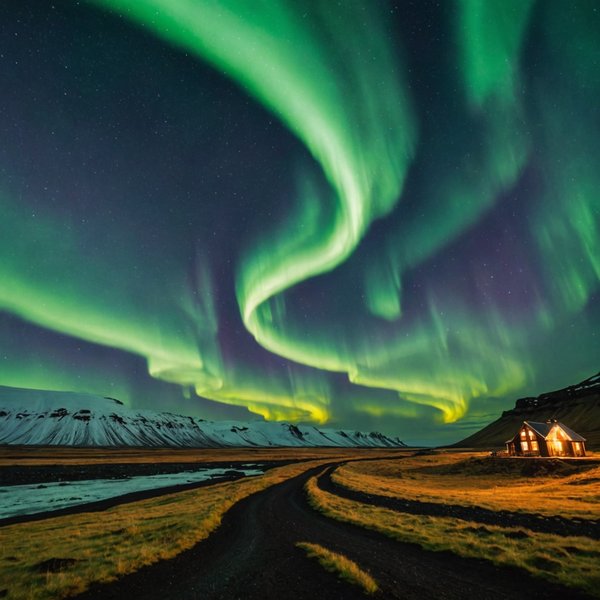 Où trouver une maison de vacances en Islande avec des excursions pour observer les aurores boréales et des visites de champs de lave?